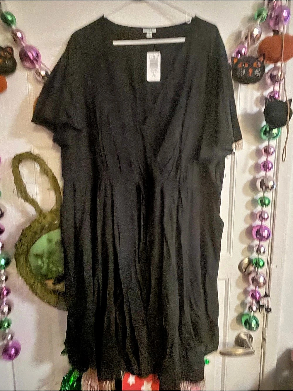 Torrid Surplice Flutter-Sleeve Mini Dress in Black NWT